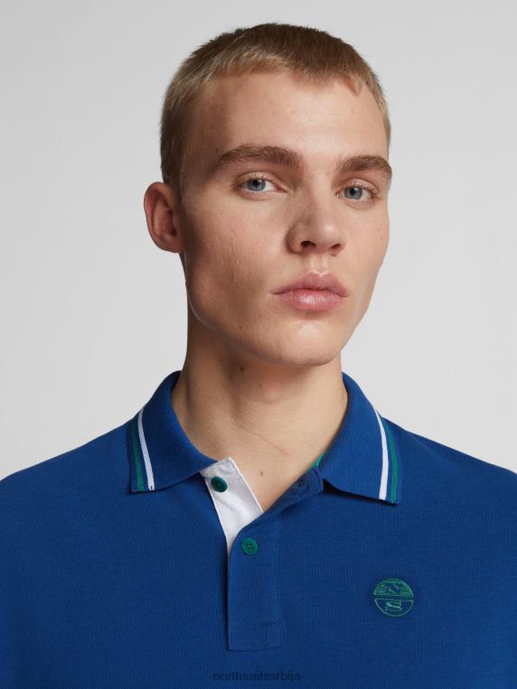 поло са контрастним украсима океанско плаво одећу мушкарци PDV4J1212 North Sails