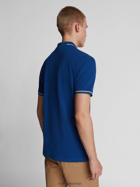 поло са контрастним украсима океанско плаво одећу мушкарци PDV4J1212 North Sails