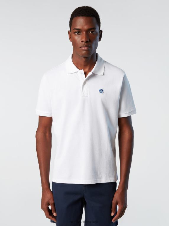 поло мајица од органског памука бео одећу мушкарци PDV4J122 North Sails