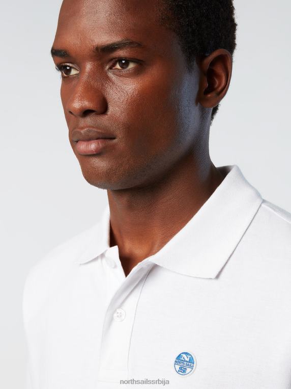 поло мајица од органског памука бео одећу мушкарци PDV4J122 North Sails