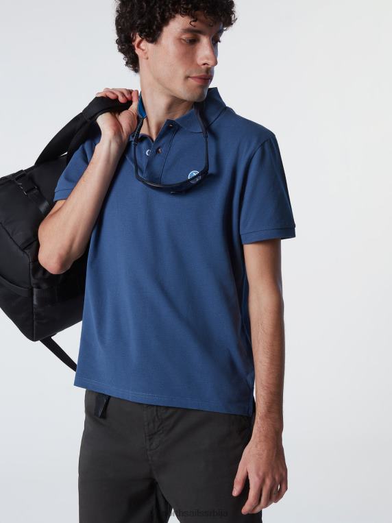 поло мајица од органског памука тамни тексас одећу мушкарци PDV4J124 North Sails