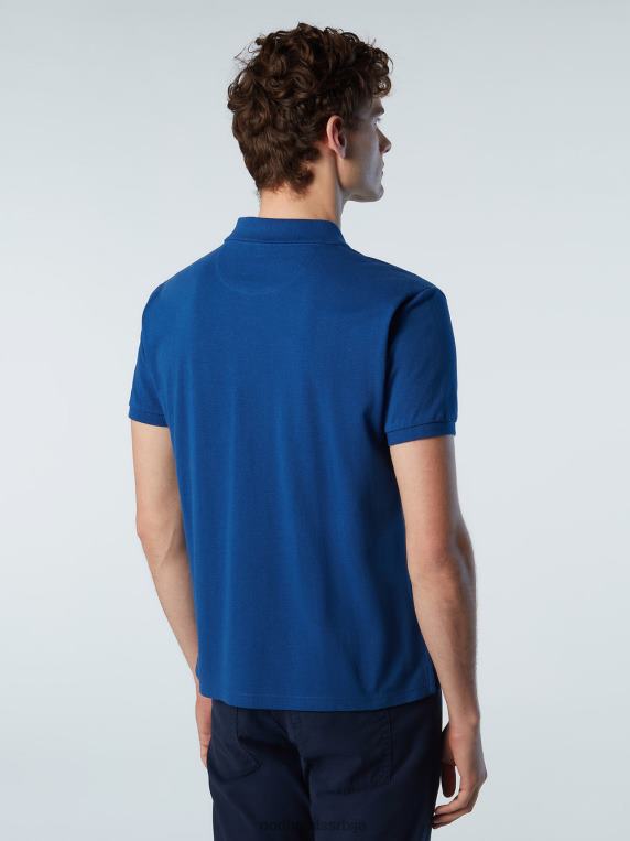 поло мајица од органског памука океанско плаво одећу мушкарци PDV4J125 North Sails