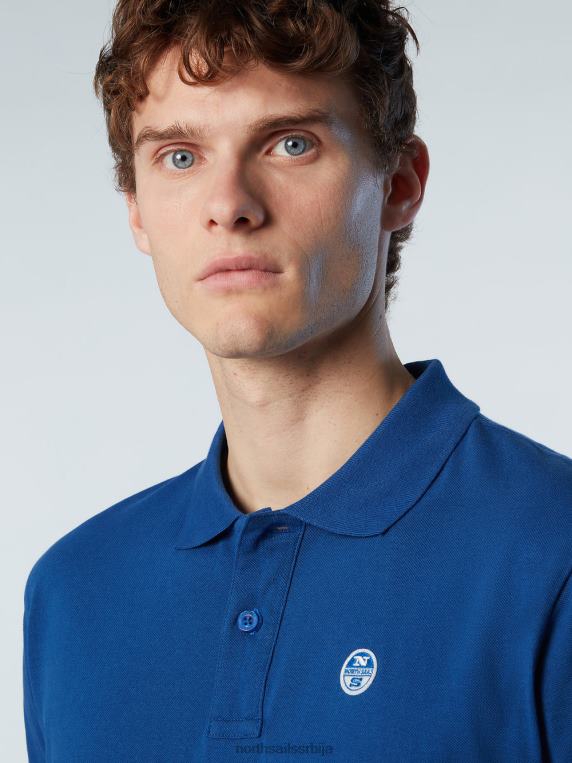 поло мајица од органског памука океанско плаво одећу мушкарци PDV4J125 North Sails