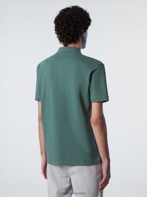 поло мајица од органског памука војнички зелени одећу мушкарци PDV4J126 North Sails