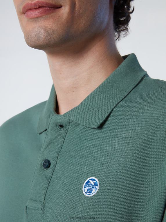 поло мајица од органског памука војнички зелени одећу мушкарци PDV4J126 North Sails