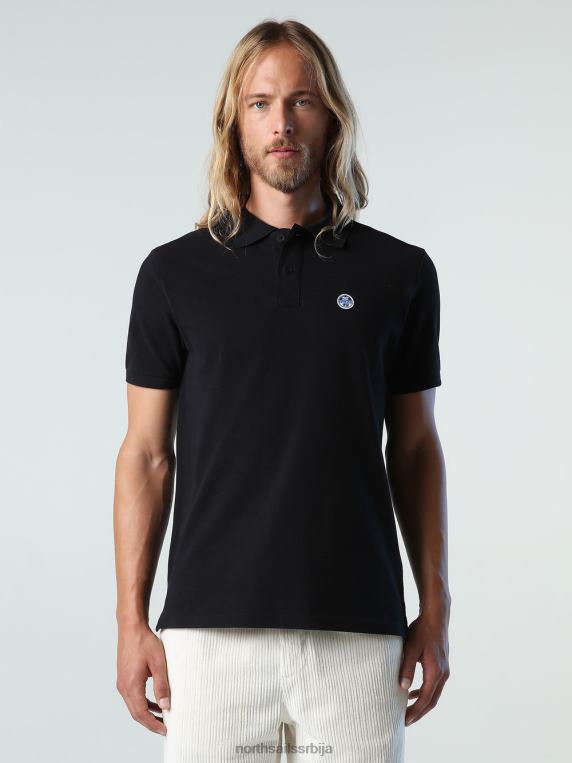 поло мајица од органског памука црн одећу мушкарци PDV4J128 North Sails