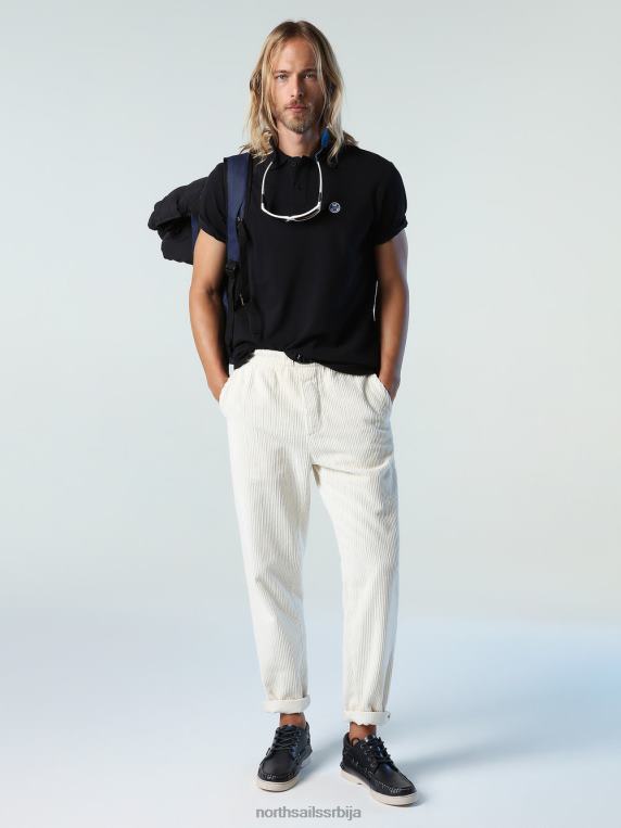 поло мајица од органског памука црн одећу мушкарци PDV4J128 North Sails