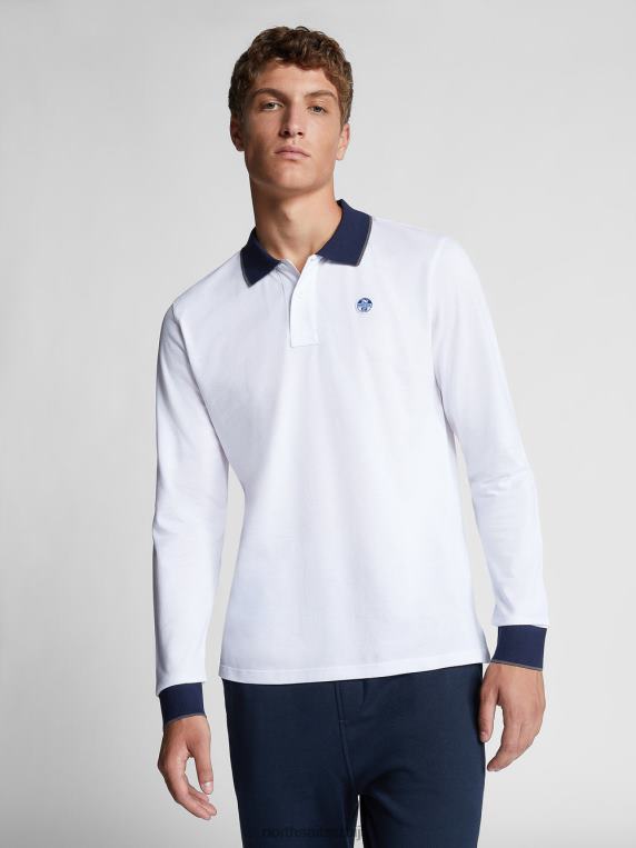 органска пике поло мајица бео одећу мушкарци PDV4J1300 North Sails