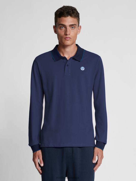 органска пике поло мајица Морнарско плаво одећу мушкарци PDV4J1303 North Sails