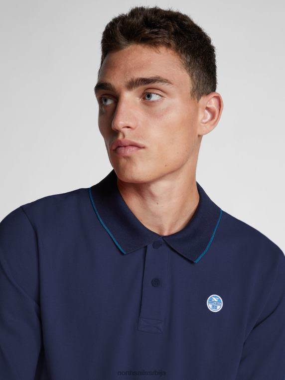органска пике поло мајица Морнарско плаво одећу мушкарци PDV4J1303 North Sails