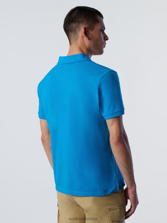 поло мајица од органског памука тиркизно одећу мушкарци PDV4J130 North Sails