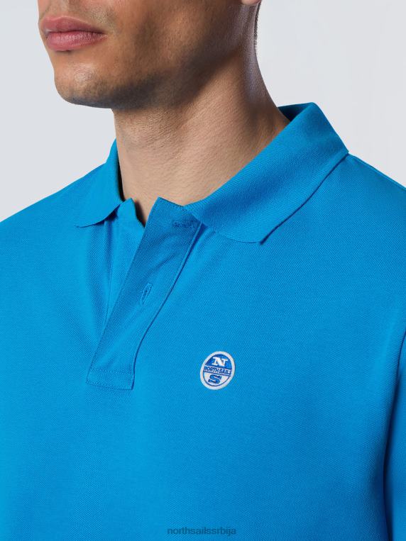 поло мајица од органског памука тиркизно одећу мушкарци PDV4J130 North Sails