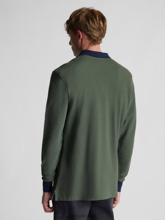 поло са извезеним логом зеленило мора одећу мушкарци PDV4J1315 North Sails