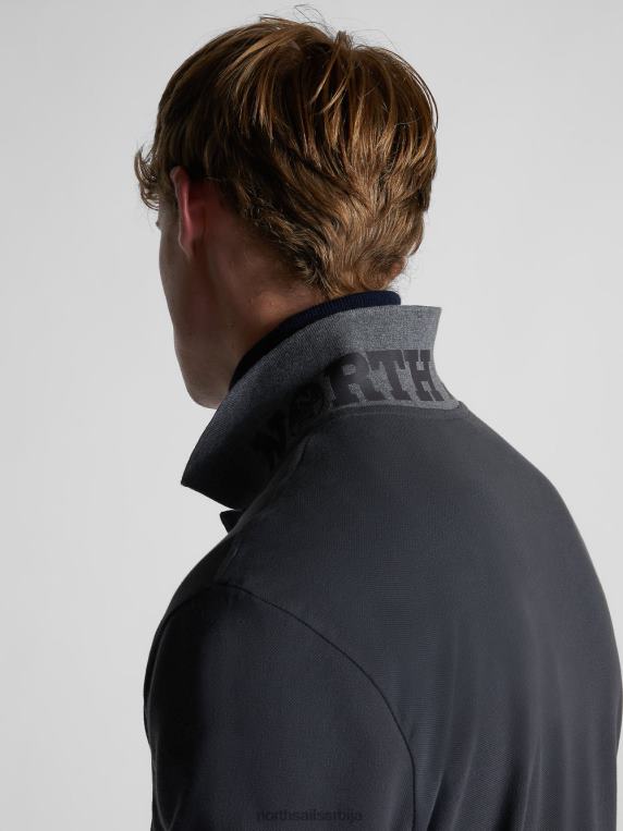 поло са извезеним логом асфалт одећу мушкарци PDV4J1317 North Sails