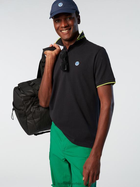 распродаја поло мајица од органског памука црн одећу мушкарци PDV4J80 North Sails
