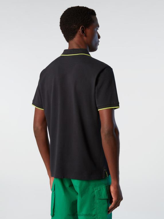 распродаја поло мајица од органског памука црн одећу мушкарци PDV4J80 North Sails