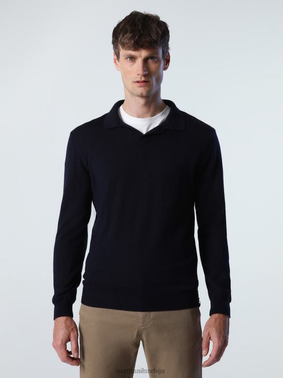 поло мајица од хидровуне Морнарско плаво одећу мушкарци PDV4J867 North Sails