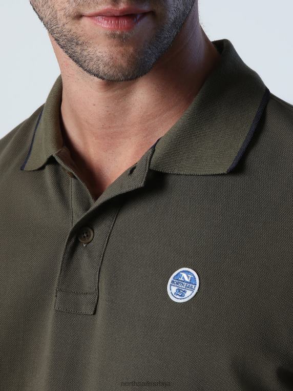 штампана поло мајица бршљан зелен одећу мушкарци PDV4J937 North Sails