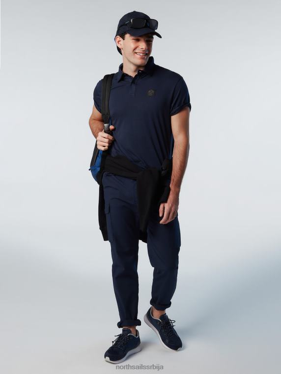 памучна и тенцел поло мајица Морнарско плаво одећу мушкарци PDV4J94 North Sails