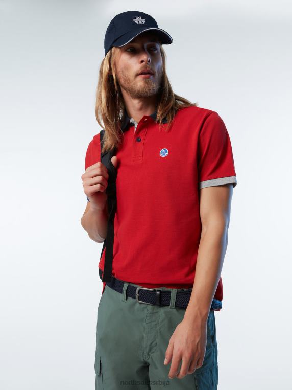поло мајица од органског памука нова црвена одећу мушкарци PDV4J97 North Sails