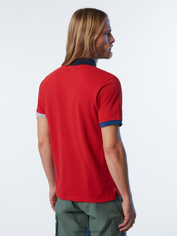 поло мајица од органског памука нова црвена одећу мушкарци PDV4J97 North Sails