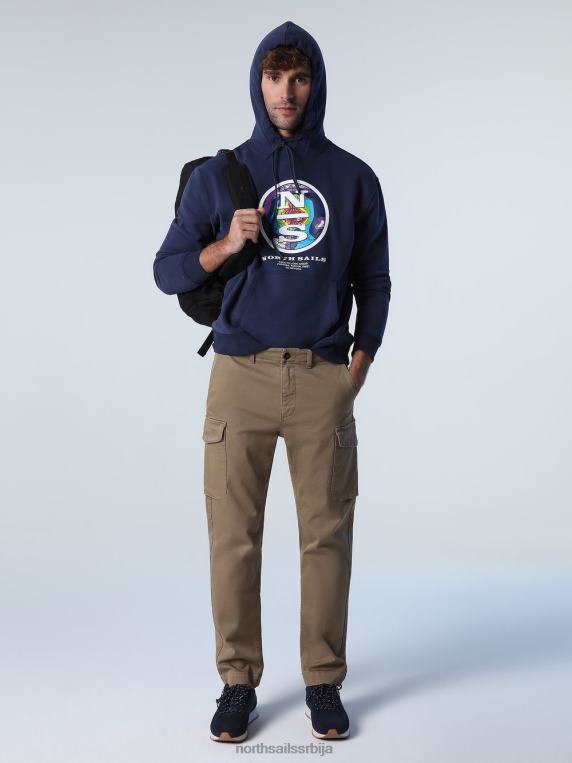 дуксерица са штампом Морнарско плаво одећу мушкарци PDV4J1015 North Sails