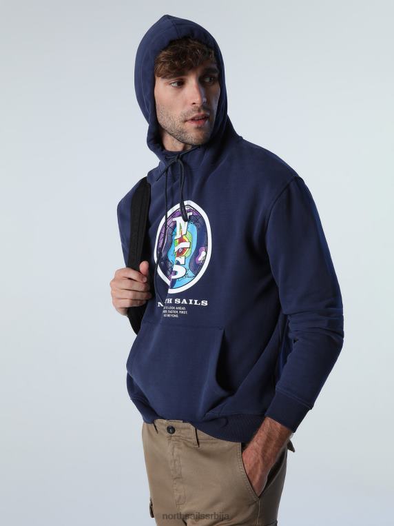 дуксерица са штампом Морнарско плаво одећу мушкарци PDV4J1015 North Sails
