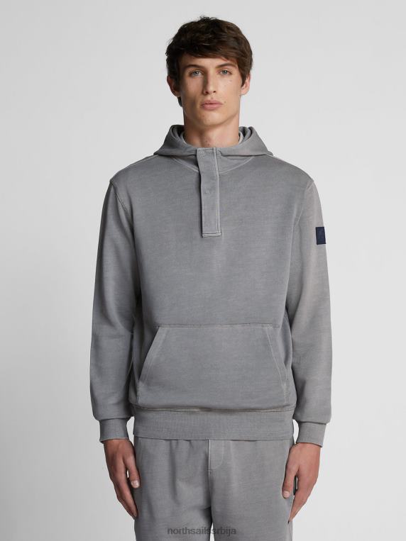 Дуксерица са капуљачом сива одећу мушкарци PDV4J1111 North Sails