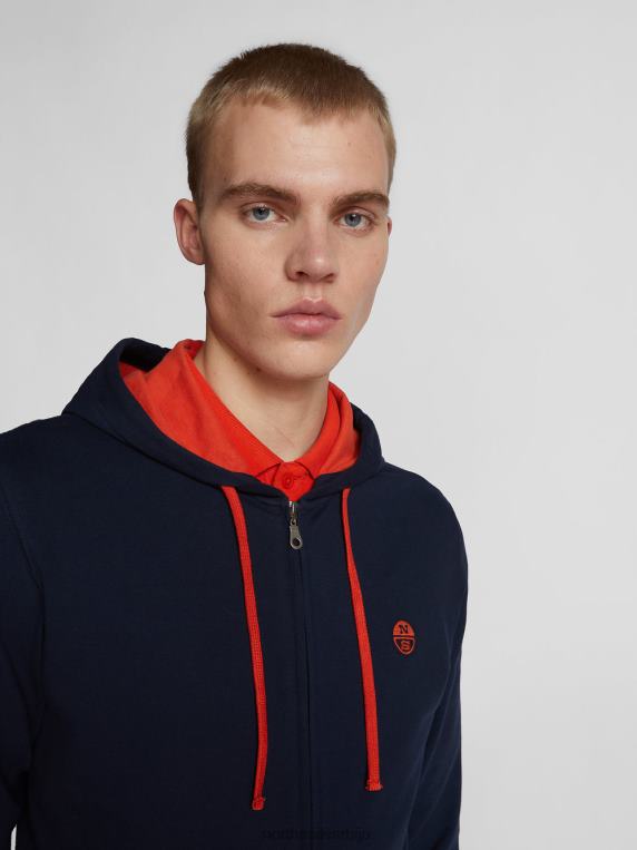 дуксерица са патентним затварачем Морнарско плаво одећу мушкарци PDV4J1113 North Sails