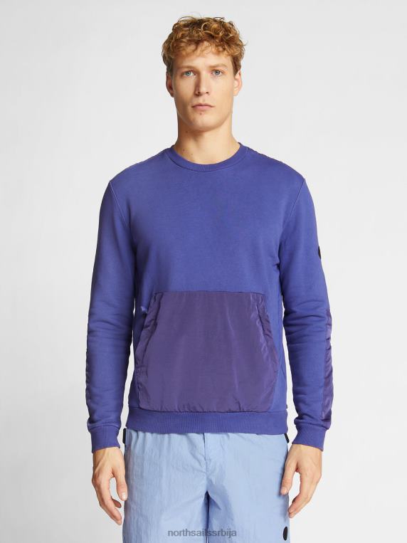 дуксерица са џеповима талас плави одећу мушкарци PDV4J1189 North Sails