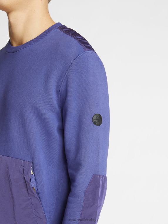 дуксерица са џеповима талас плави одећу мушкарци PDV4J1189 North Sails