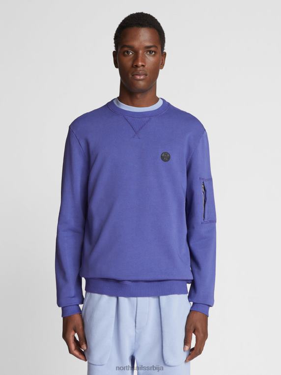 дуксерица са округлим изрезом талас плави одећу мушкарци PDV4J1237 North Sails