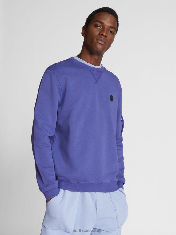 дуксерица са округлим изрезом талас плави одећу мушкарци PDV4J1237 North Sails