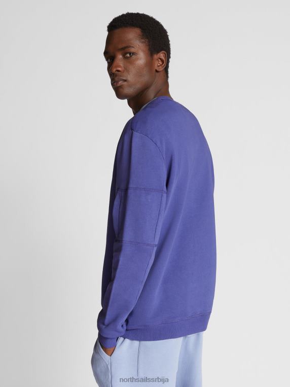 дуксерица са округлим изрезом талас плави одећу мушкарци PDV4J1237 North Sails