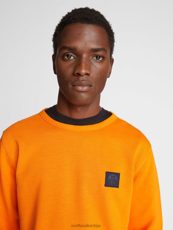 дуксерица са округлим изрезом живахна наранџаста одећу мушкарци PDV4J1280 North Sails