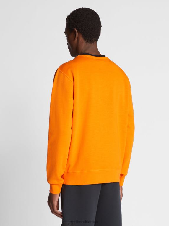 дуксерица са округлим изрезом живахна наранџаста одећу мушкарци PDV4J1280 North Sails