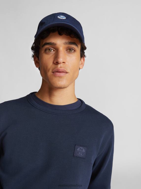 дуксерица са округлим изрезом Морнарско плаво одећу мушкарци PDV4J1282 North Sails