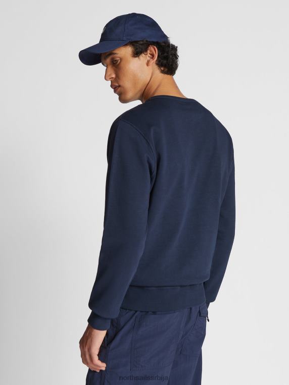 дуксерица са округлим изрезом Морнарско плаво одећу мушкарци PDV4J1282 North Sails