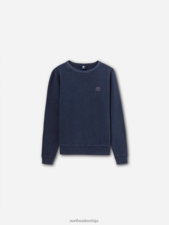 дуксерица са округлим изрезом Морнарско плаво одећу мушкарци PDV4J1282 North Sails