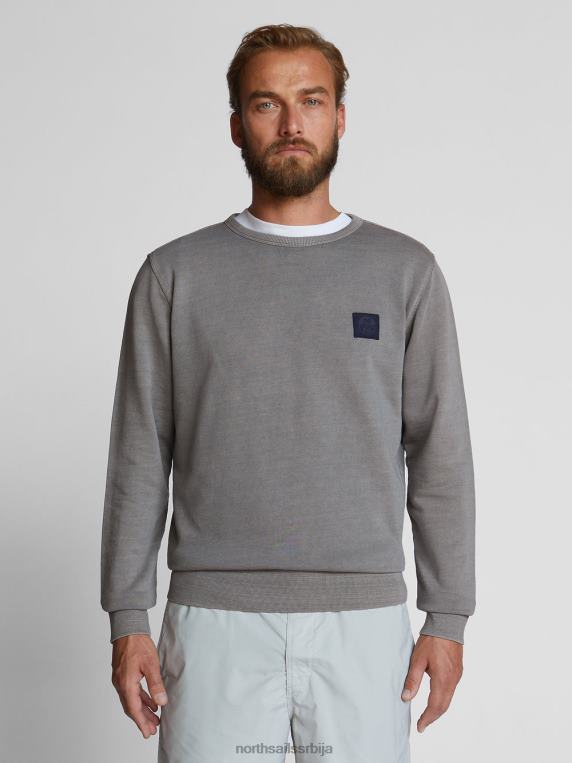 дуксерица са округлим изрезом сива одећу мушкарци PDV4J1283 North Sails