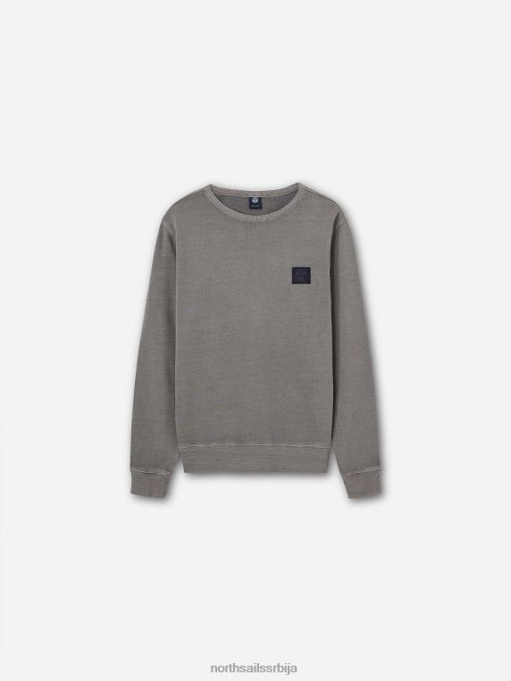 дуксерица са округлим изрезом сива одећу мушкарци PDV4J1283 North Sails