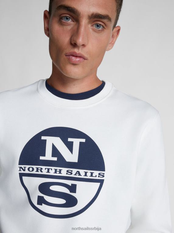 дуксерица од органског флиса марсхмаллов одећу мушкарци PDV4J1322 North Sails