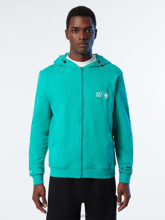 дуксерица пуна зип дуксерица змај зелен одећу мушкарци PDV4J261 North Sails