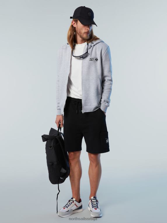 дуксерица пуна зип дуксерица змај сиви меланж одећу мушкарци PDV4J263 North Sails