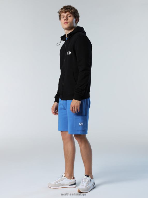 дуксерица пуна зип дуксерица змај црн одећу мушкарци PDV4J264 North Sails