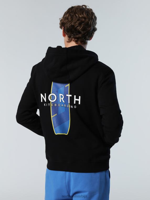 дуксерица пуна зип дуксерица змај црн одећу мушкарци PDV4J264 North Sails