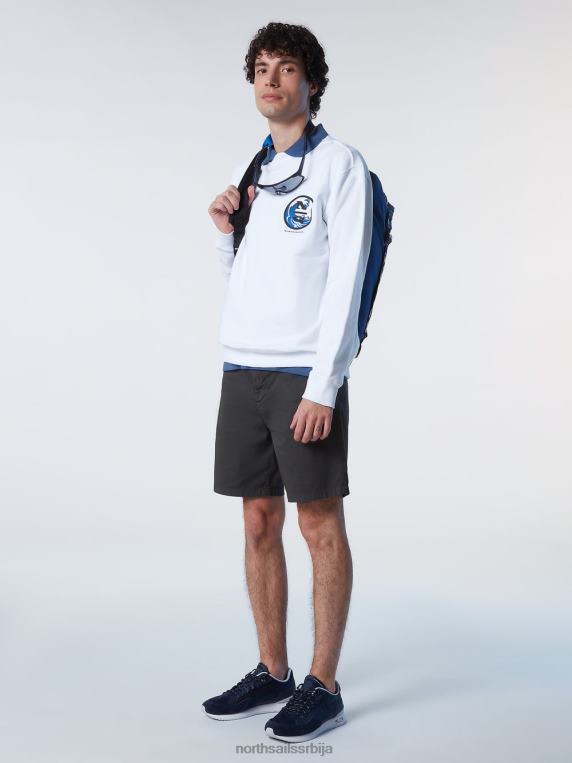 дуксерица са графичким принтом бео одећу мушкарци PDV4J266 North Sails
