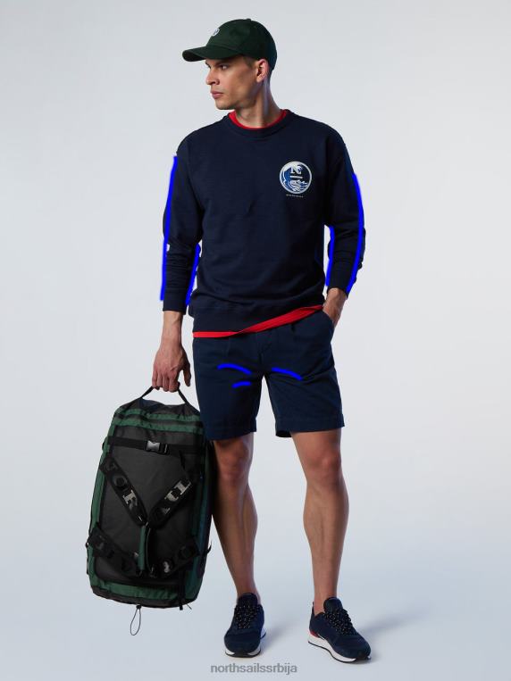 дуксерица са графичким принтом Морнарско плаво одећу мушкарци PDV4J267 North Sails