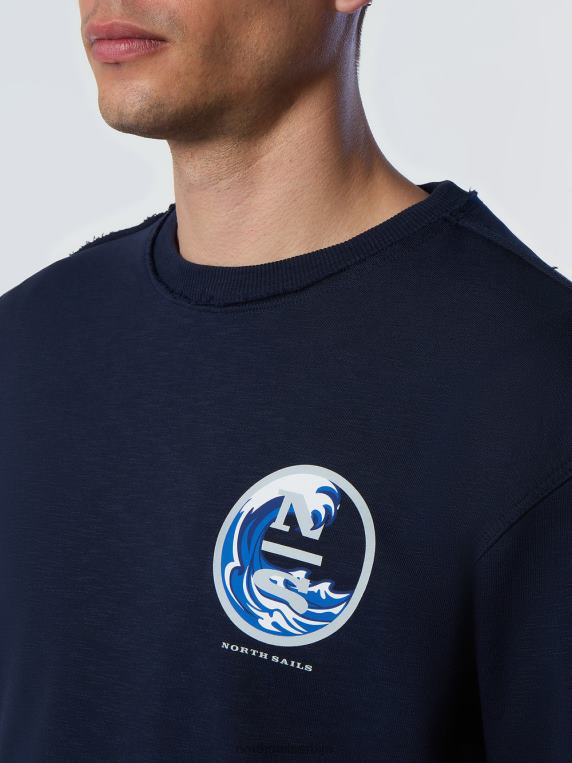 дуксерица са графичким принтом Морнарско плаво одећу мушкарци PDV4J267 North Sails