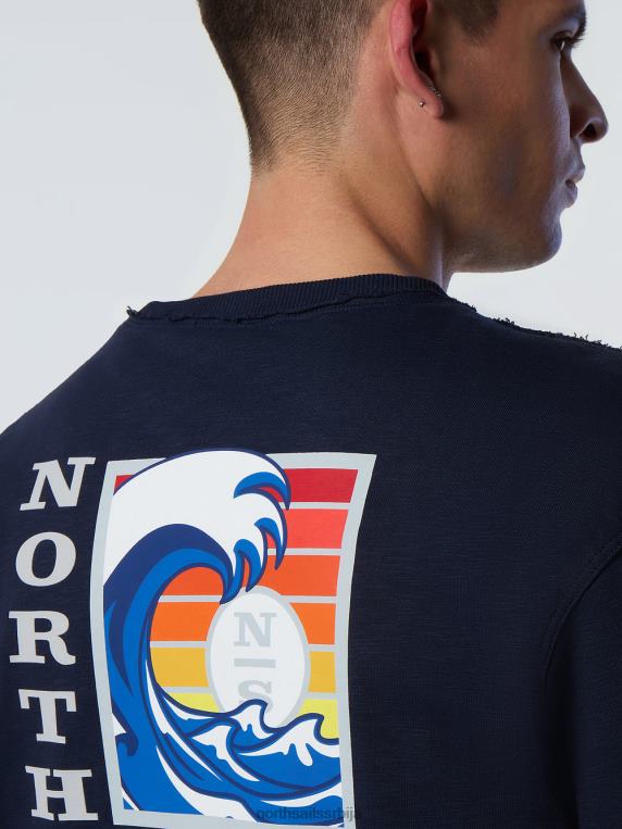 дуксерица са графичким принтом Морнарско плаво одећу мушкарци PDV4J267 North Sails